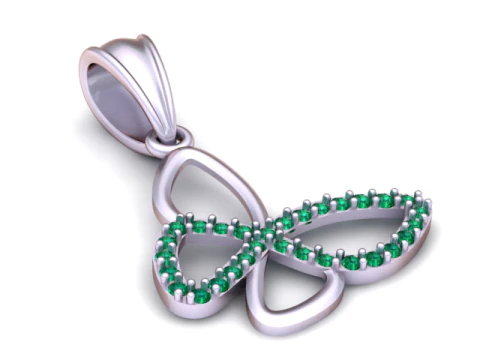 Infinity Leaf Diamond Pendant 3D Printable Model 3D Print Model