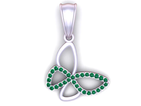 Infinity Leaf Diamond Pendant 3D Printable Model 3D Print Model