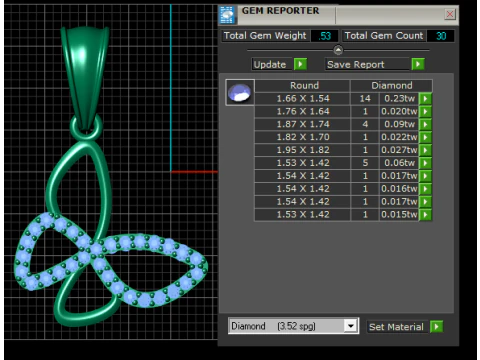 Infinity Leaf Diamond Pendant 3D Printable Model 3D Print Model