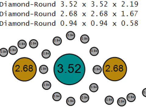 Modello stampabile 3D con anello di diamanti Regal Marquise Modello di stampa 3D