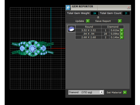 Modello stampabile 3D con anello di diamanti Regal Marquise Modello di stampa 3D