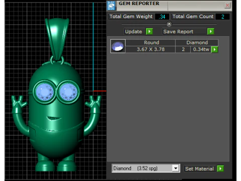 Golden Robot Pendant 3D Printable Model 3D Print Model