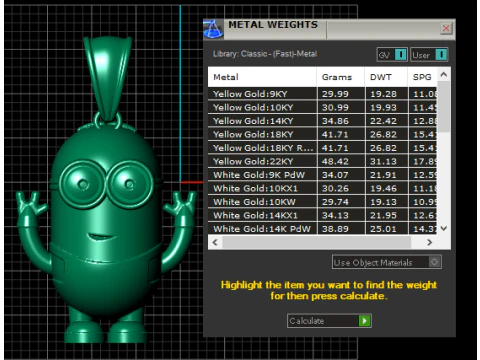 Golden Robot Pendant 3D Printable Model 3D Print Model