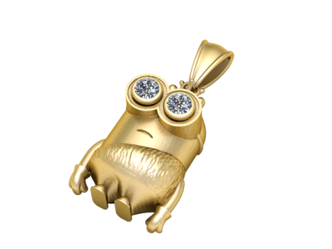Colgante Minion Dorado Modelo imprimible en 3D Modelo de impresión 3D