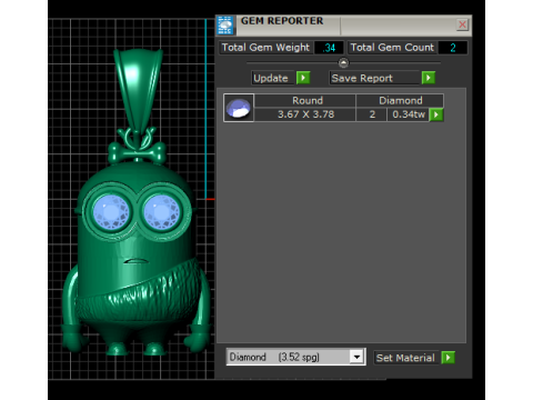 Colgante Minion Dorado Modelo imprimible en 3D Modelo de impresión 3D