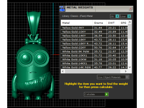 Colgante Minion Dorado Modelo imprimible en 3D Modelo de impresión 3D