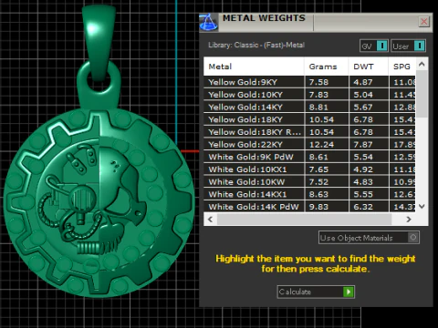 Cyber Skull Gear Pendant 3D Printable Model 3D Print Model