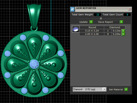 Golden Floral Petal Pendant 3D Printable Model 3D Print Model