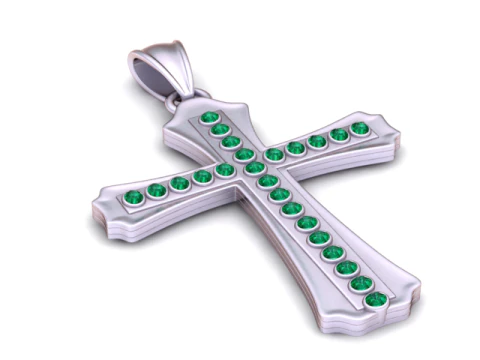 Angled Cross Diamond Pendant 3D Printable Model 3D Print Model