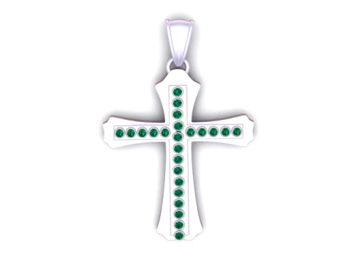 Angled Cross Diamond Pendant 3D Printable Model 3D Print Model