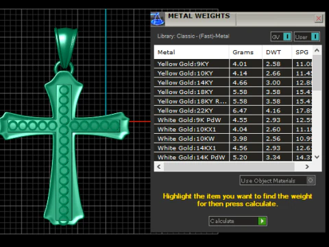 Angled Cross Diamond Pendant 3D Printable Model 3D Print Model