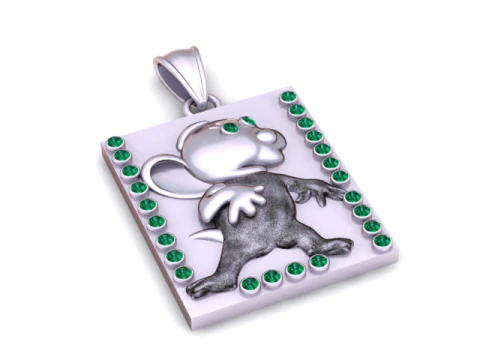 Mouse Pendant 3D Printable Model 3D Print Model