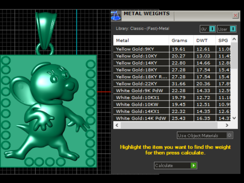 Model Cetak 3D Liontin Tikus Model Cetak 3D