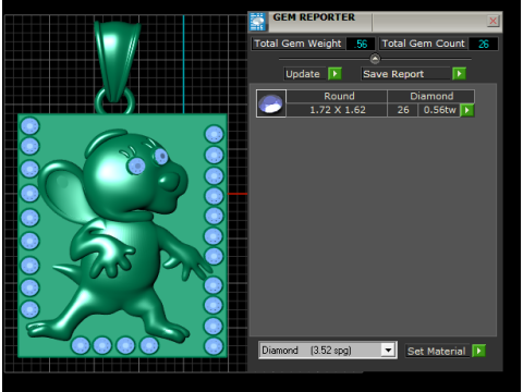 Model Cetak 3D Liontin Tikus Model Cetak 3D