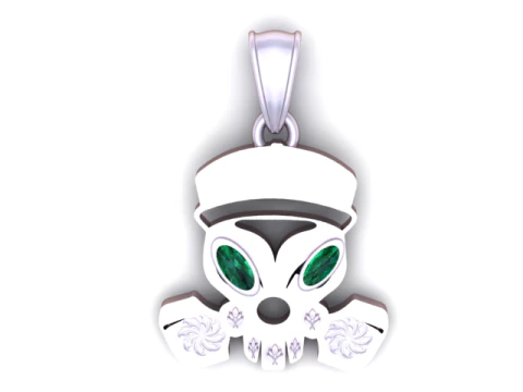 Gold Alien Skull Pendant 3D Printable Model 3D Print Model