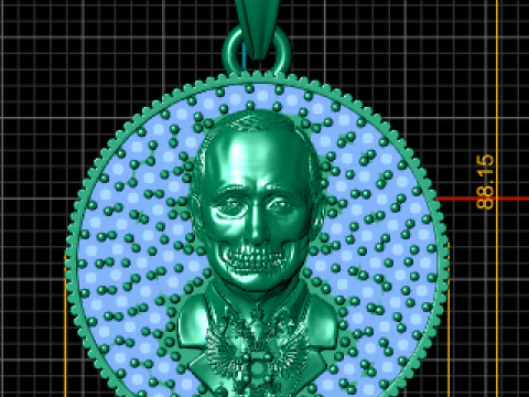 Man Diamond Pendant 3D Printable Mode 3D Print Model