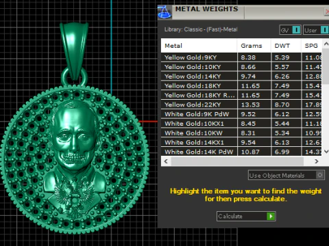 Man Diamond Pendant 3D Printable Mode 3D Print Model