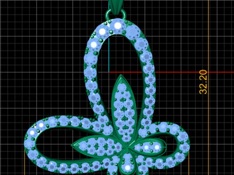 Diamanten vlinderhanger 3D afdrukbaar model 3D printmodel