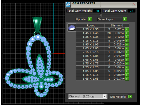Diamanten vlinderhanger 3D afdrukbaar model 3D printmodel