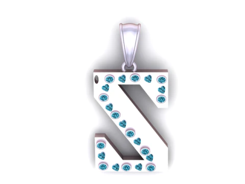 S Alphabet Pendant 3D Printable Model 3D Print Model
