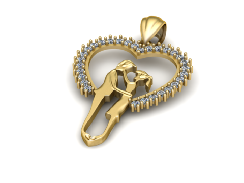 Hartpaar hanger 3D printbaar model 3D printmodel