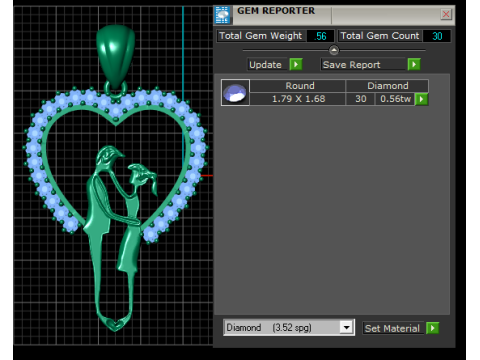 Hartpaar hanger 3D printbaar model 3D printmodel