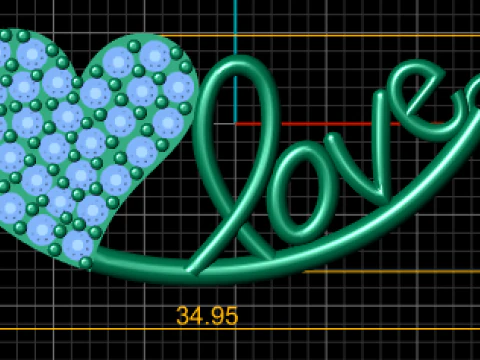 Love Heart Necklace 3D Printable Model 3D Print Model