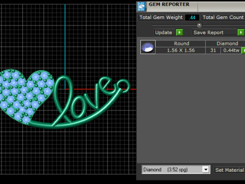 Love Heart Necklace 3D Printable Model 3D Print Model