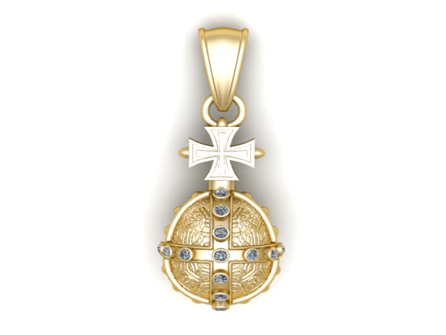 Cross Egg Pendant 3D Printable Mode 3D Print Model .c4d .max .obj .3ds .fbx .stl .blend 