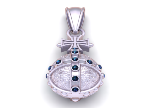 Cross Egg Pendant 3D Printable Mode 3D Print Model