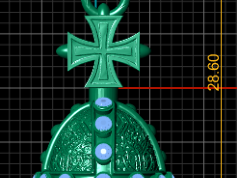 Cross Egg Pendant 3D Printable Mode 3D Print Model