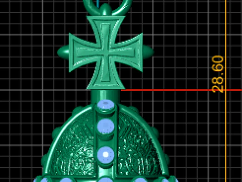 Cross Egg Pendant 3D Printable Mode 3D Print Model