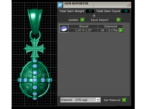 Cross Egg Pendant 3D Printable Mode 3D Print Model