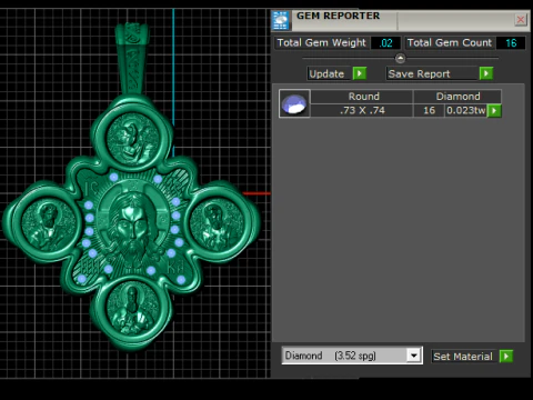 3D Gold Pendant 3D Printable Model 3D Print Model