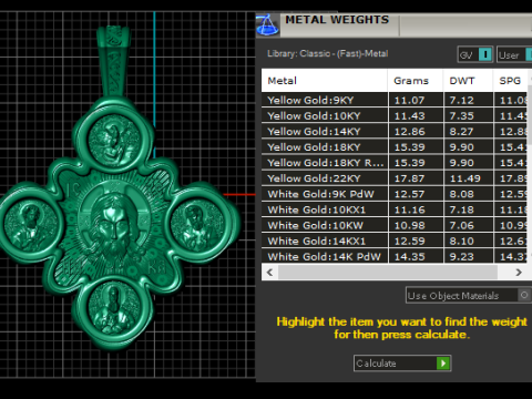 Model do druku 3D ze złotego wisiorka 3D Model do druku 3D