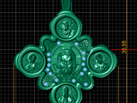 3D Gold Pendant 3D Printable Model 3D Print Model