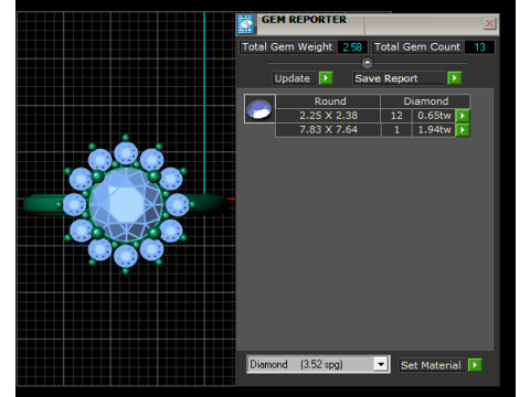 3D модель каблучки з діамантом для друку 3D Принт Модель