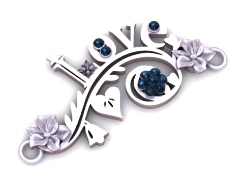 Collier de fleurs d'amour Modèle imprimable en 3D Modèles 3D en vedette