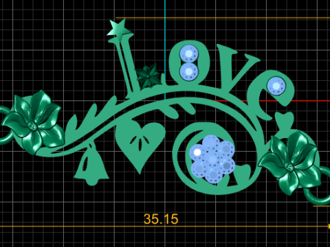 Collier de fleurs d'amour Modèle imprimable en 3D Modèles 3D en vedette