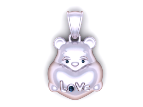 Teddy Love-hanger 3D-afdrukbaar model 3D printmodel