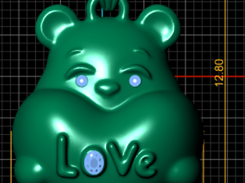 Teddy Love-hanger 3D-afdrukbaar model 3D printmodel