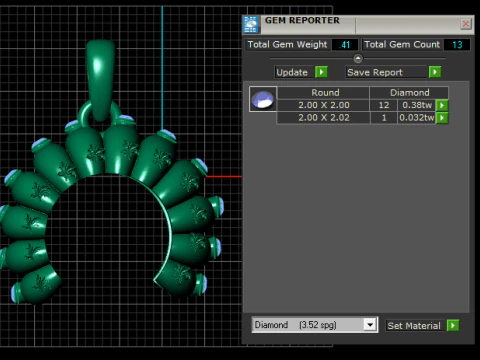 Golden Floral Crown Pendant 3D Printable Model 3D Print Model