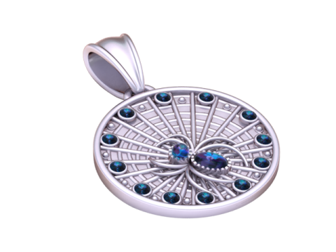 Radiant Swirl Sunburst Anhänger 3D-druckbares Modell 3D Druckmodell