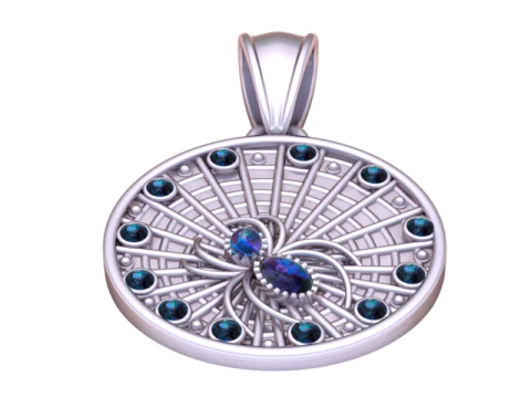 Radiant Swirl Sunburst Pendant 3D Printable Model 3D Print Model