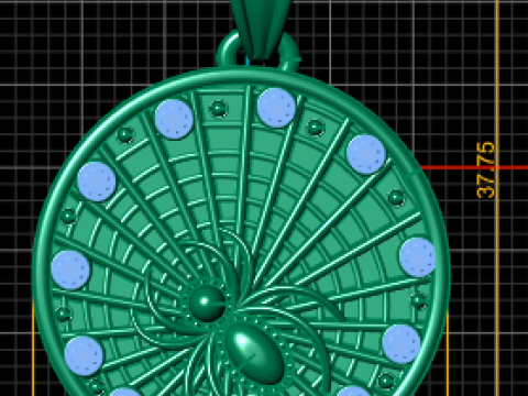Radiant Swirl Sunburst Anhänger 3D-druckbares Modell 3D Druckmodell
