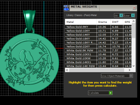 ゴールデン ラブ バード ブランチ ペンダント 3D 印刷可能モデル 3Dプリントモデル