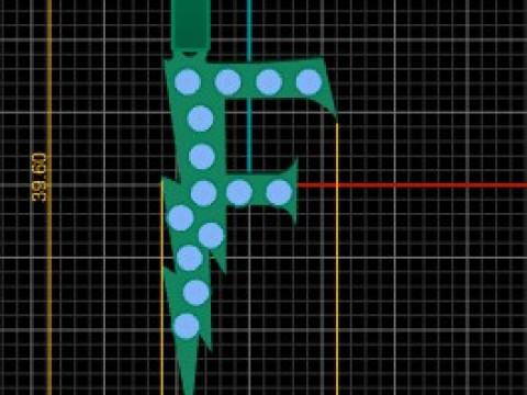 F Harfi Kolye 3D Yazdırılabilir Model 3D Baskı Modeli
