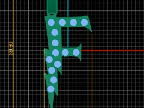 Modelo para impress&atilde;o 3D de pingente de letra F Modelo de Impressão 3D