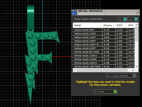 Modelo para impress&atilde;o 3D de pingente de letra F Modelo de Impressão 3D