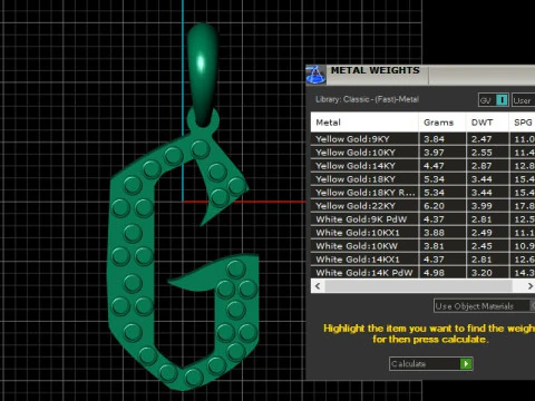 Letter G Pendant 3D Printable Model 3D Print Model